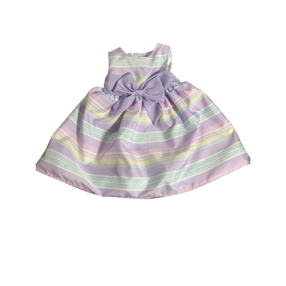 Goodlad Toddler Girls Pastel Striped Dress Size 2T EUC